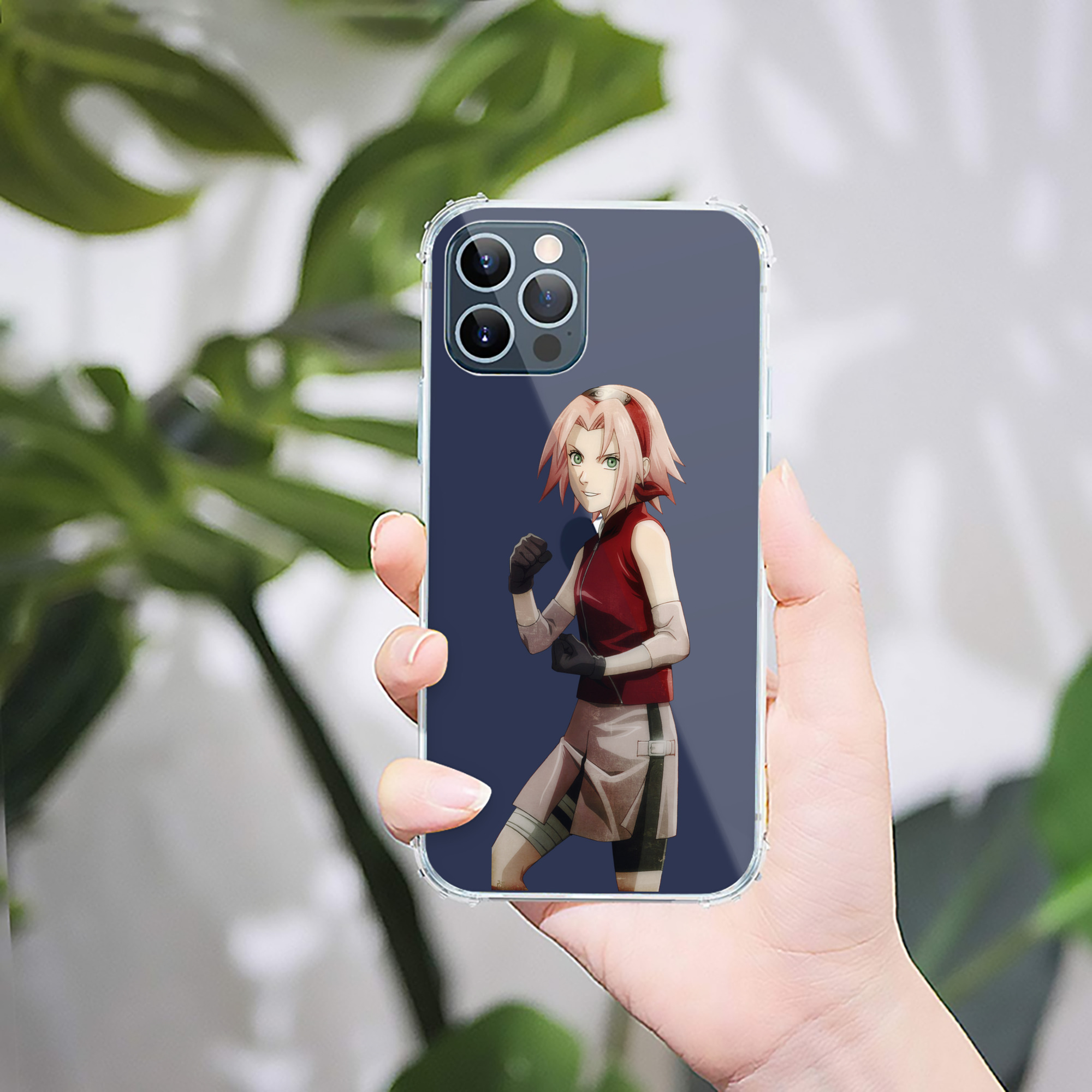 （画像用） NARUTO -ナルト- 春野サクラ Haruno Sakura 【iPhone 12シリーズ対応】透明スマホケース（クリアソフトケース）